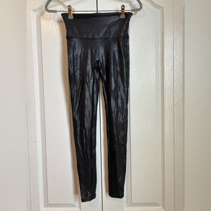 Spanx Black Faux Leather Leggings